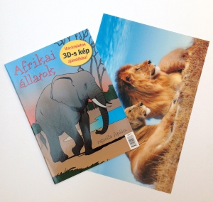 Borítókép: Afrikai állatok - kifestőkönyv<br>Varázslatos 3D-s kép ajándékba!