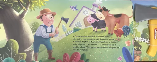 Péter gazda fát vág