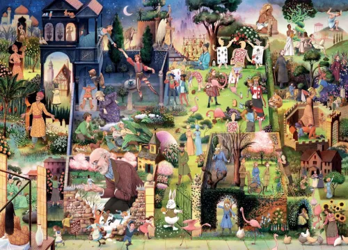 A Book Lover's Garden: 1000 Piece Jigsaw Puzzle