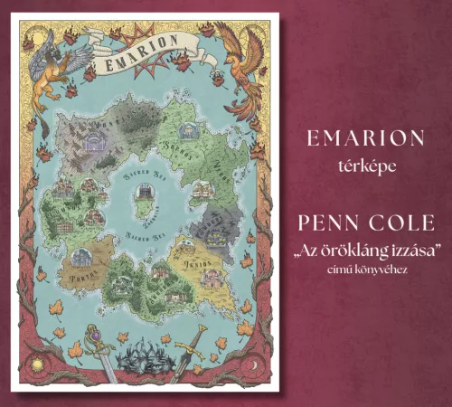 Penn Cole - Az Eredet átka – Az Örökláng izzása I-II. kötet (NEM éldekorált kiadás) + térkép